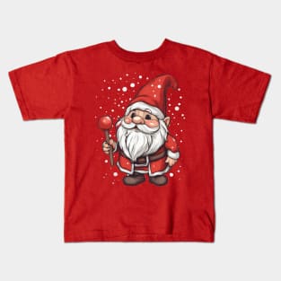 Cute Christmas Santa gnome Kids T-Shirt